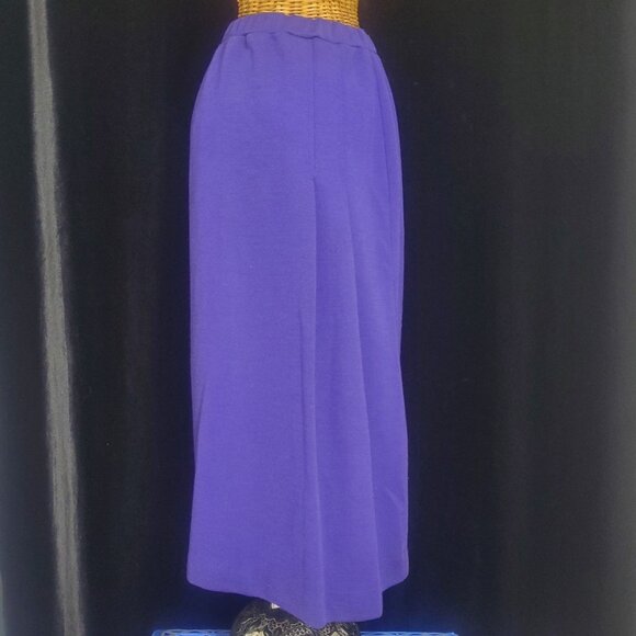 Vintage Devon IGLWU Union Made Indigo Purple Pencil Skirt Size 10 Midi Length - Picture 1 of 8